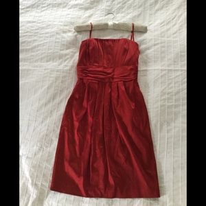 Stunning red satin cocktail dress -Holiday parties